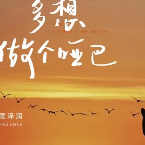  多想做个哑巴 歌词 - 侯泽润